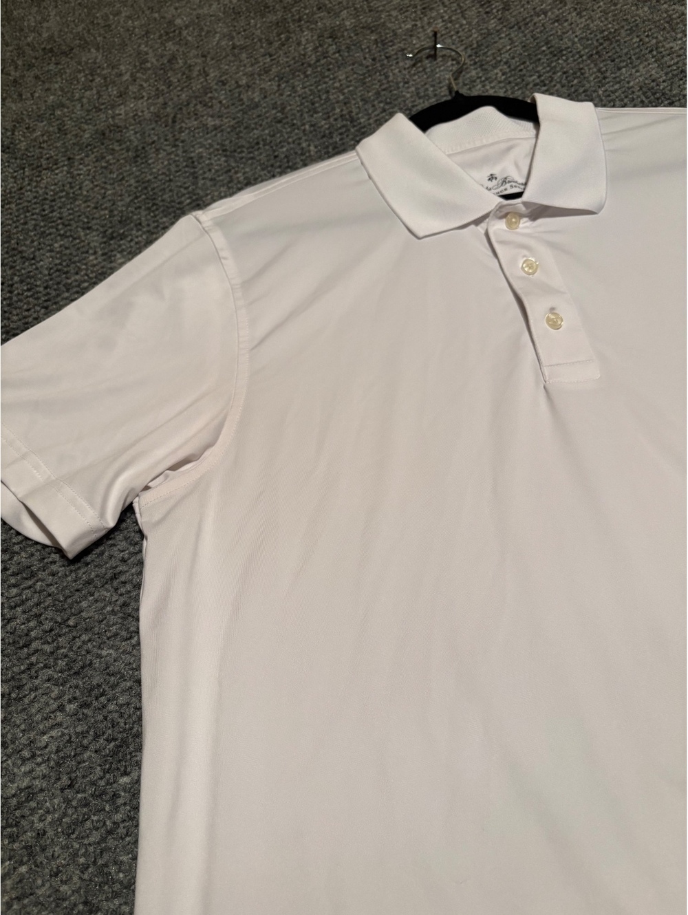 Brooks Brothers Performance Series White Men's Large Short Sleeve Polo Shirt
